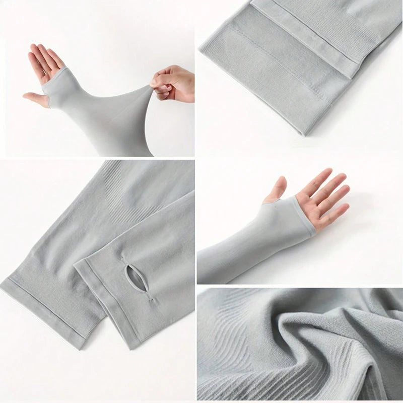 UPF 50+ Arm Sleeves – Sun Protection Running Cycling UV Protection Arm Sleeves QXL