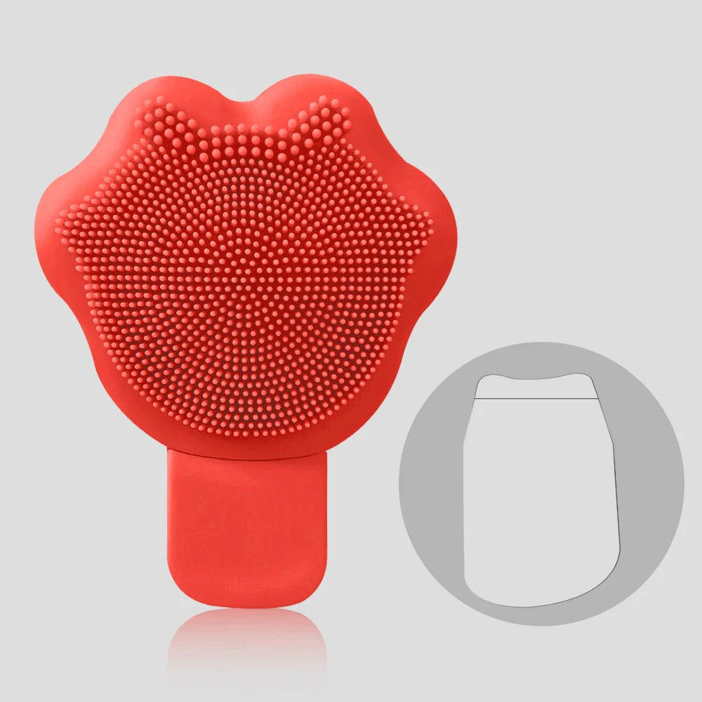 Cat Paw Silicone Blackhead Remover | Non-Slip Handle Tool Blackhead Remover Tool QXL Red