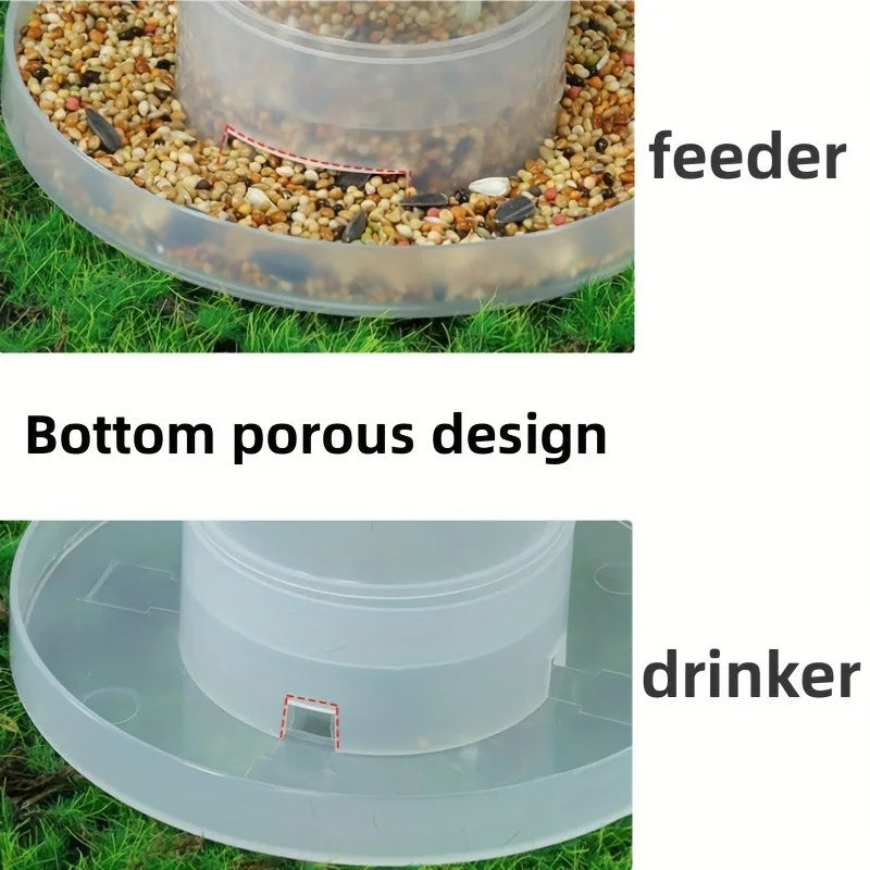 Automatic Bird Feeder & Water Dispenser – Parrots & Chickens Bird Feeder & Waterer QXL