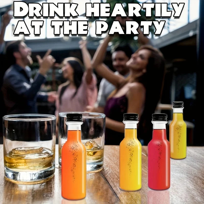 20-Pack Mini Wine Bottles 1.7oz with Lids & Funnels | Party Favors Mini Party Bottles QXL