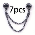 Adjustable Magnetic Pants & Cuff Clips | Detachable Hem Buckle Clothing Hem Clips QXL Black