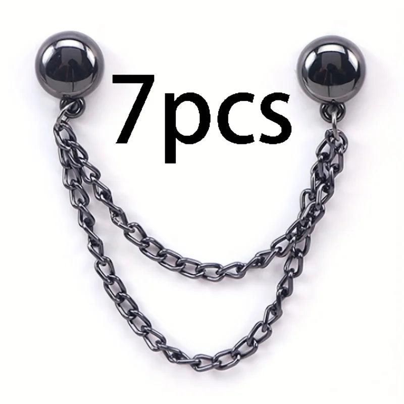 Adjustable Magnetic Pants & Cuff Clips | Detachable Hem Buckle Clothing Hem Clips QXL Black