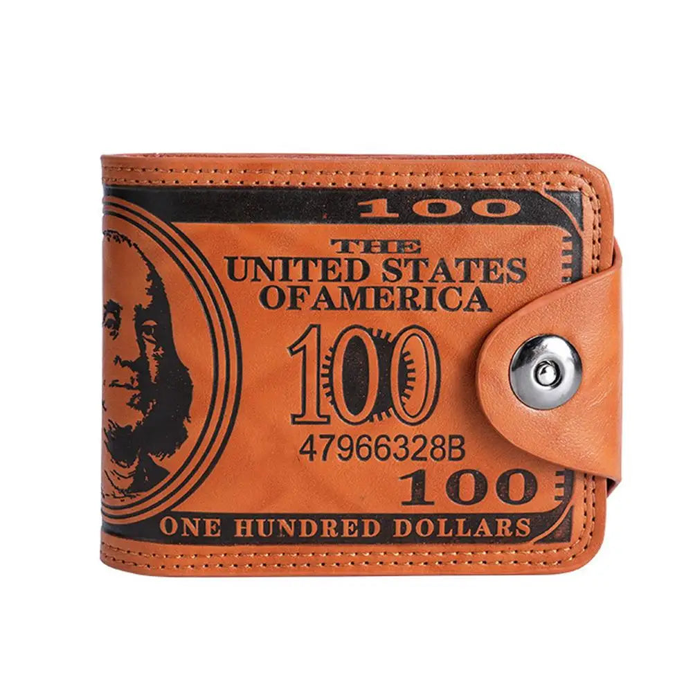 Men's PU Leather Bifold Wallet | Magnetic Buckle & Card Slots Men's Bifold Wallet QXL 1pc