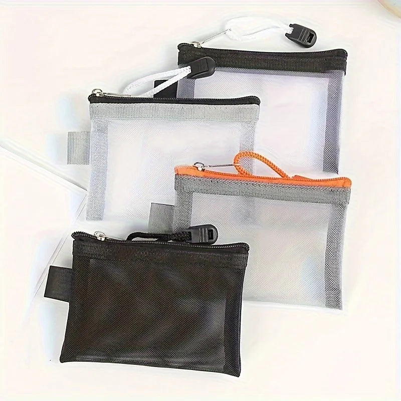 Mini Mesh Zipper Coin Purse | Portable Card & Wallet Bag Mini Coin Purse QXL