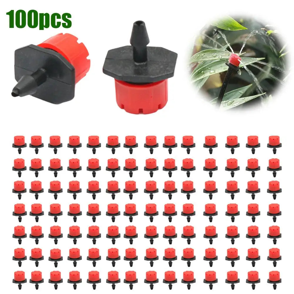 50/100-Pack Adjustable Drip Irrigation Emitters | 1/4" Garden Drip Irrigation Emitters QXL 100pcs