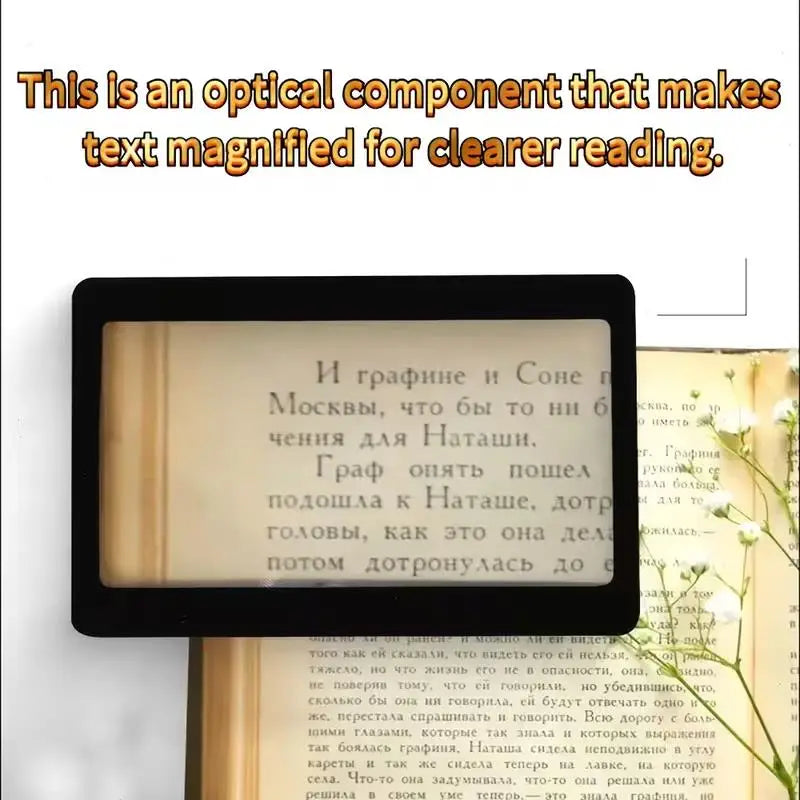 Card-Sized 3X Fresnel Lens Magnifier | Pocket Magnifying Glass Fresnel Lens Magnifier QXL