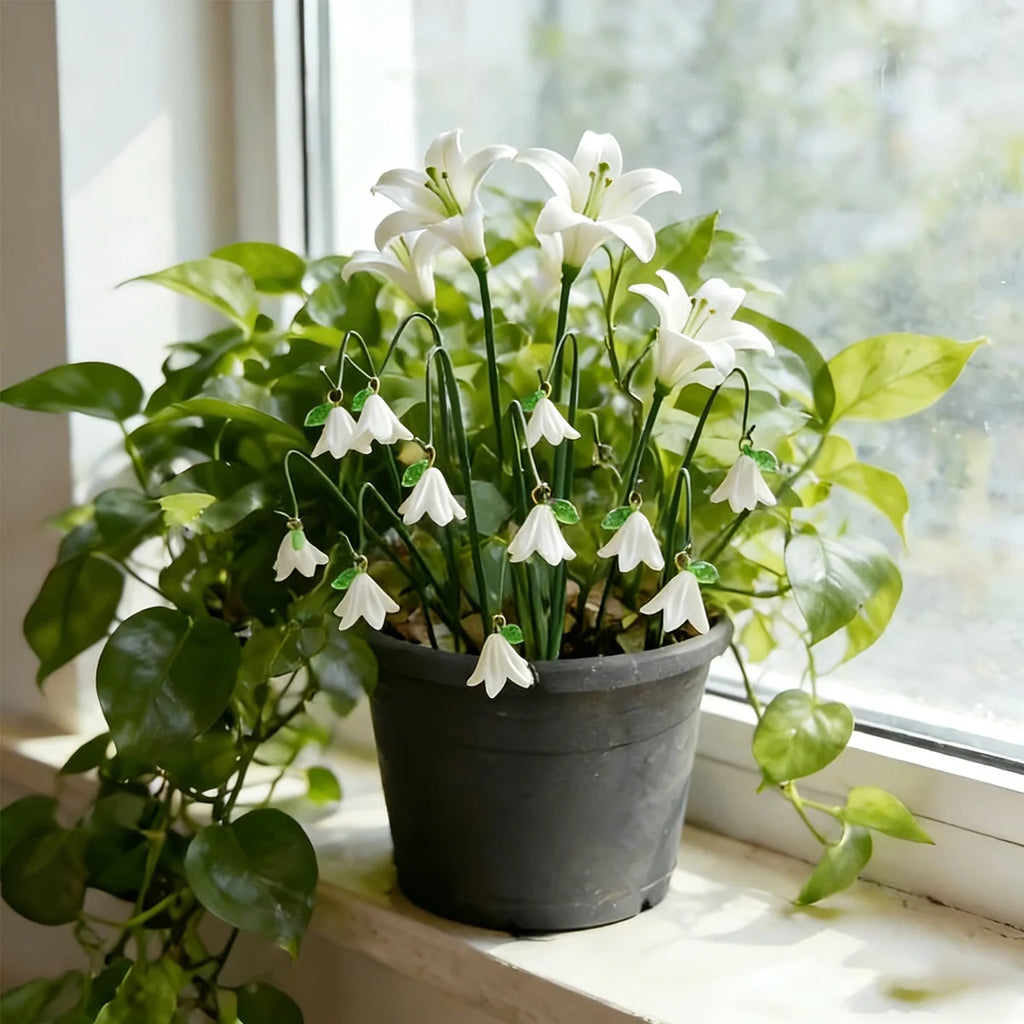 10-Pc Miniature Lily of the Valley Garden Decoration Set Garden Decoration Kit QXL