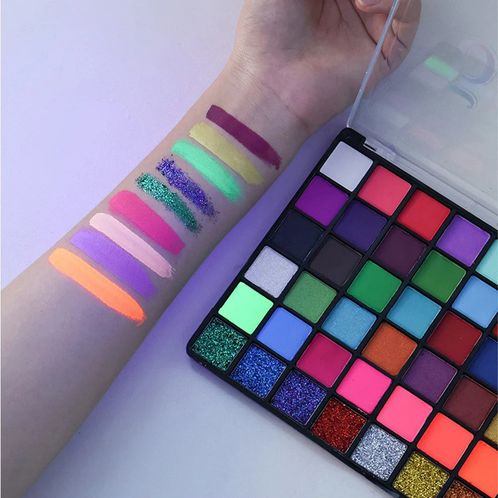 54-Color Neon UV Face & Body Paint Set – Water-Soluble Face & Body Paint QXL