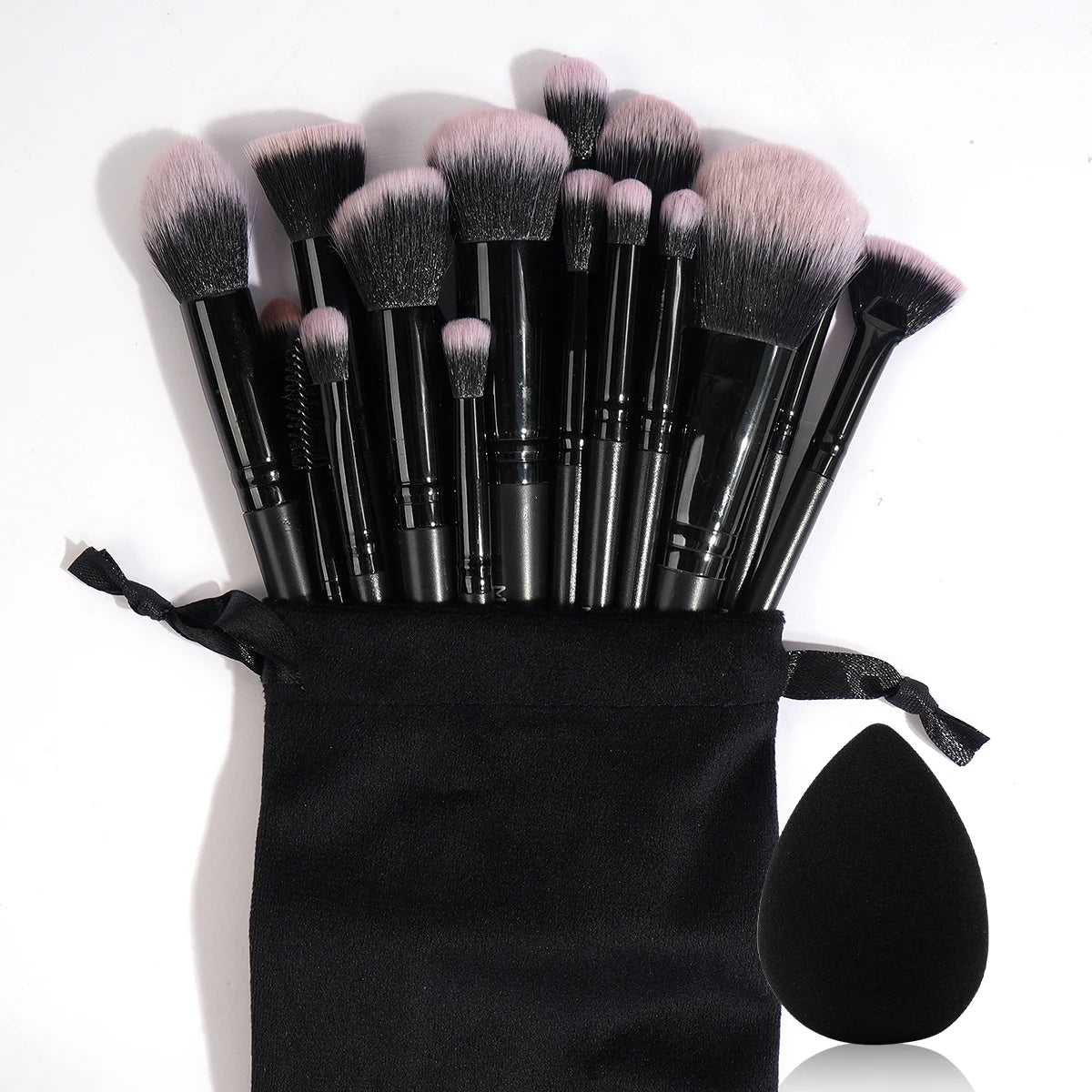 MAANGE 19-Pc Professional Makeup Brush Set with Powder Puff Makeup Brush Set QXL