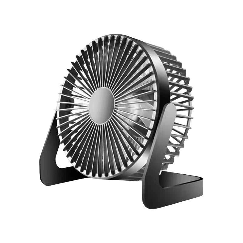 5-Inch USB Mini Desktop Fan | Quiet 360° Rotation Desk Cooler USB Desktop Fan QXL Black