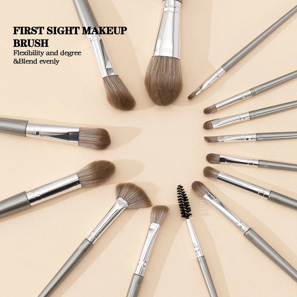 14-Pc Soft Makeup Brush Set | Foundation, Blush & Eye Brushes Makeup Brush Set QXL