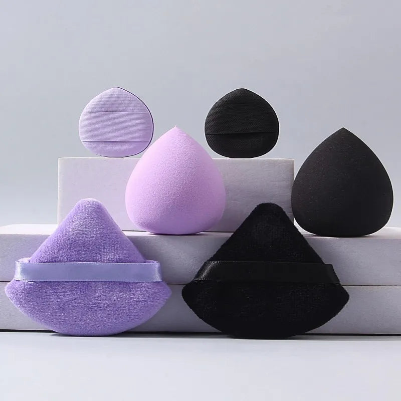 6-Piece Mini Travel Makeup Sponge Set – Beauty Egg & Puff Makeup Sponge Set QXL PURPLE