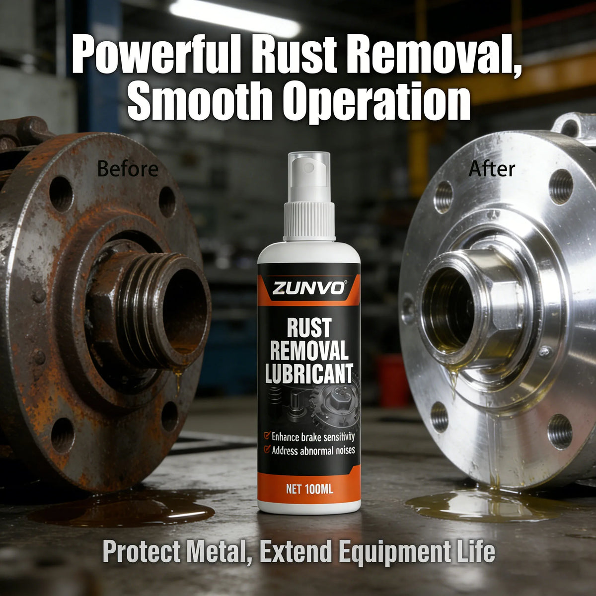 Rust Remover Lubricant Spray | Brake Noise Eliminator Rust Removal Spray QXL