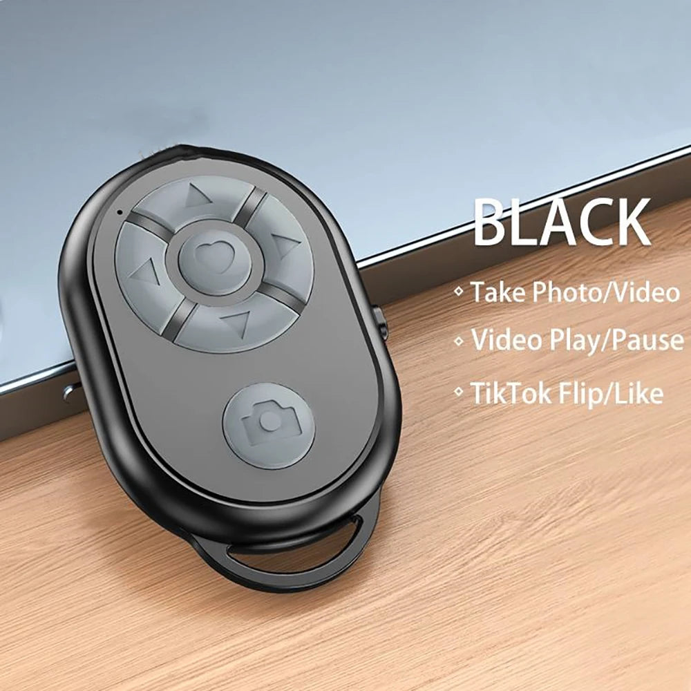 Bluetooth Wireless Shutter Remote for iPhone & Android Bluetooth Camera Remote QXL black