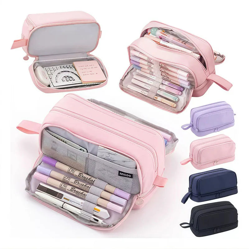 Oxford Makeup Brush Organizer Bag | Multi-Pocket Pouch Makeup Brush Bag QXL