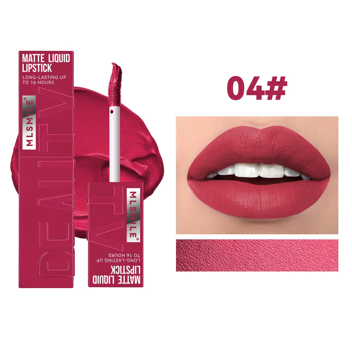 MLSMILE 6-Color Velvet Matte Liquid Lipstick | Long-Lasting Lip Tint Liquid Matte Lipstick QXL 04 6ml