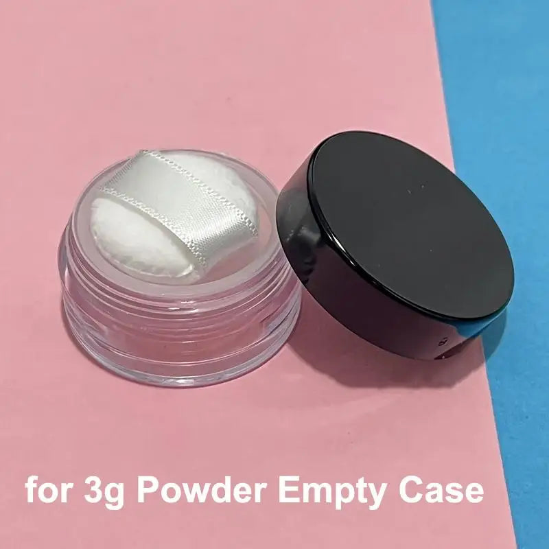 3g Refillable Loose Powder Jar with Sifter & Makeup Puff Loose Powder Jar QXL Default Title