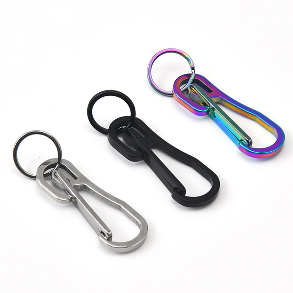 Titanium Steel Carabiner Keychain Clip | Outdoor Key Ring Carabiner Keychain Clip QXL