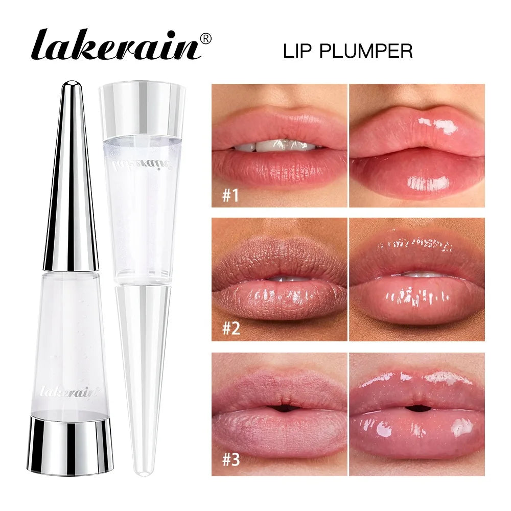 Lakerain Lip Plumper Serum | Glossy Moisturizing Lip Gloss Lip Plumper Gloss QXL