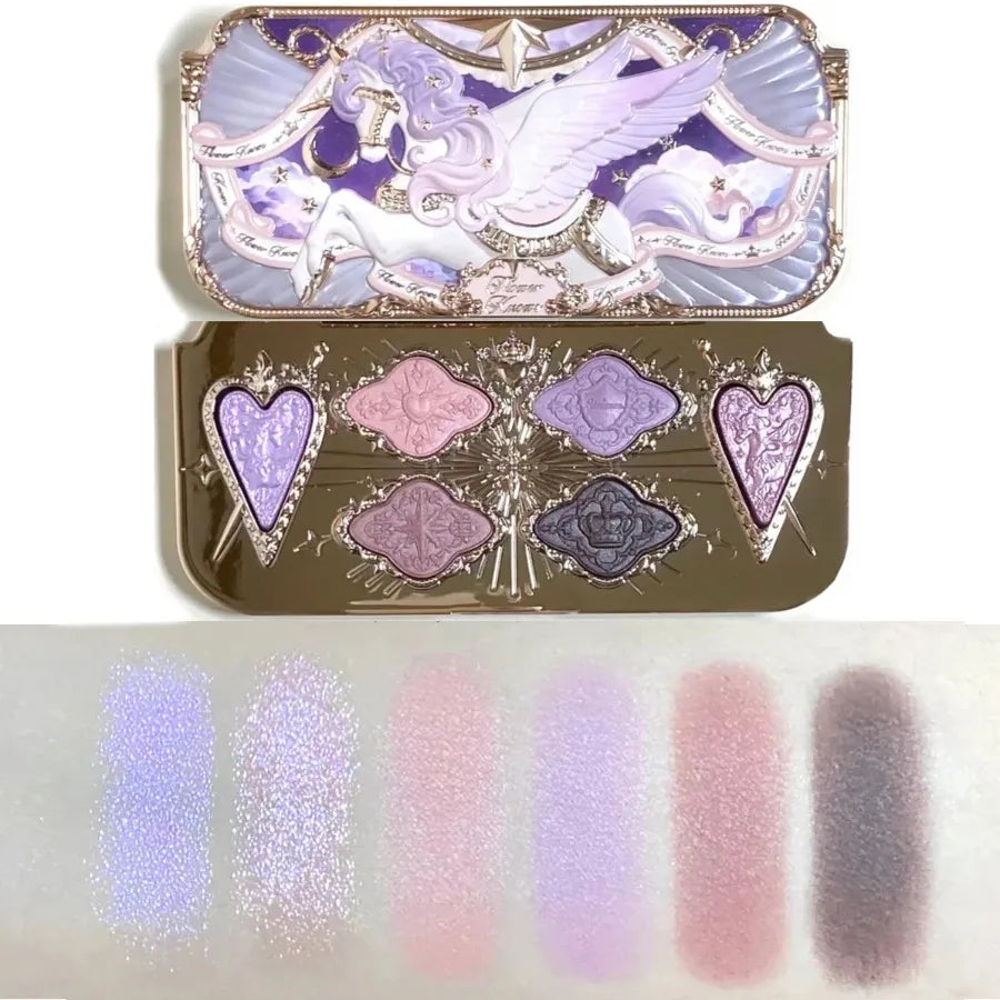 Flower Knows Knight Unicorn 6-Color Eyeshadow Palette Eyeshadow Palette QXL