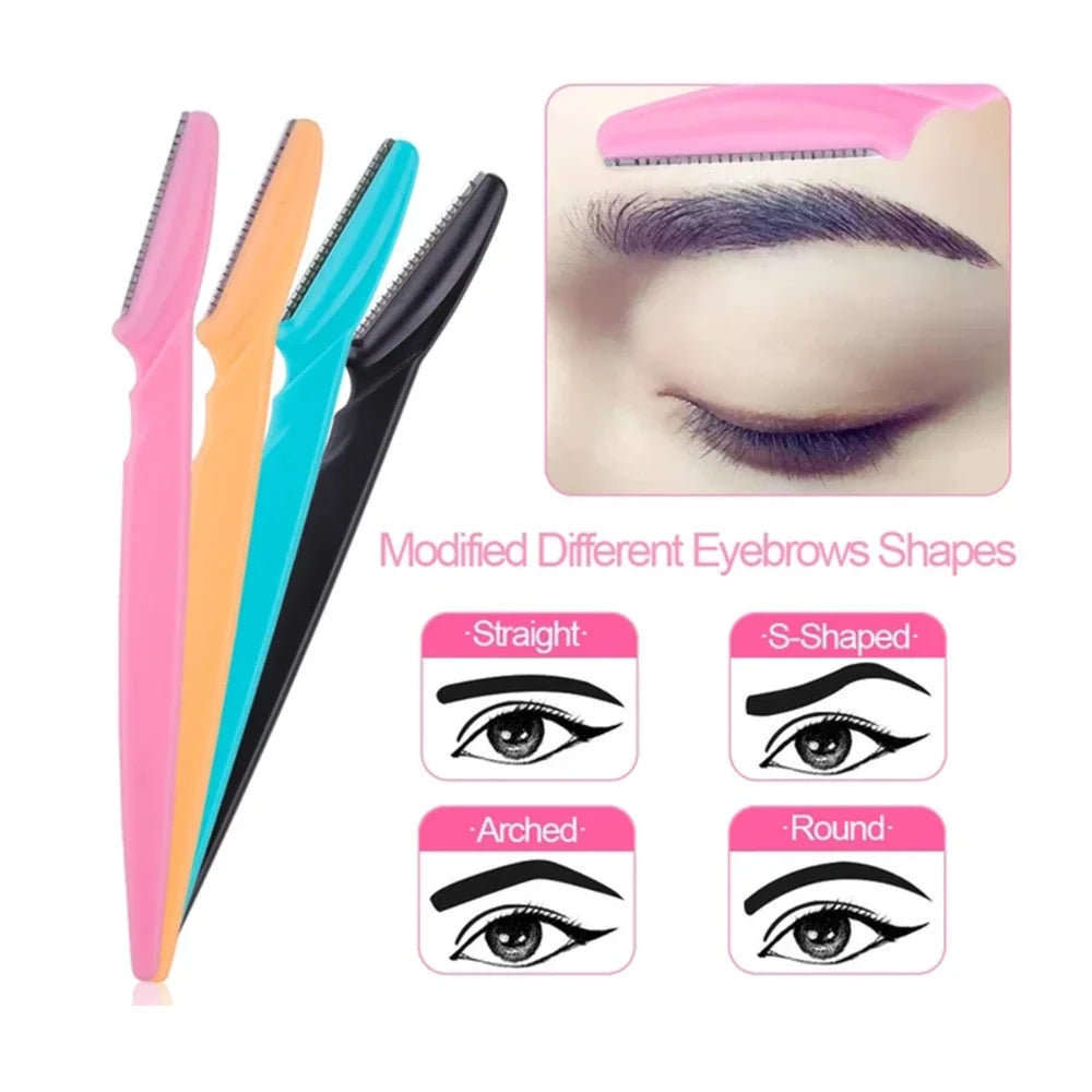 Eyebrow & Facial Razor Set with Safety Cover – 10/12/30 Pc Facial Razor Set QXL
