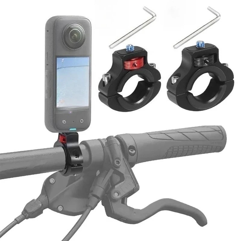 Bike & Motorcycle Handlebar Mount for GoPro, Insta360 & GPS Handlebar Camera Mount QXL