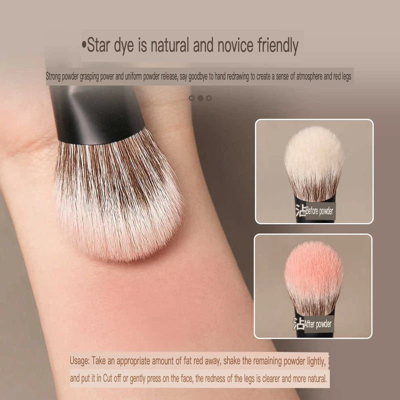 Sandalwood Pointed Blush & Contour Brush | Soft Goat Hair Blush Contour Brush QXL