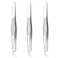 Stainless Steel Precision Tweezers Set – Eyebrow & Hair Removal Precision Tweezers Set QXL Silvery 3 pcs