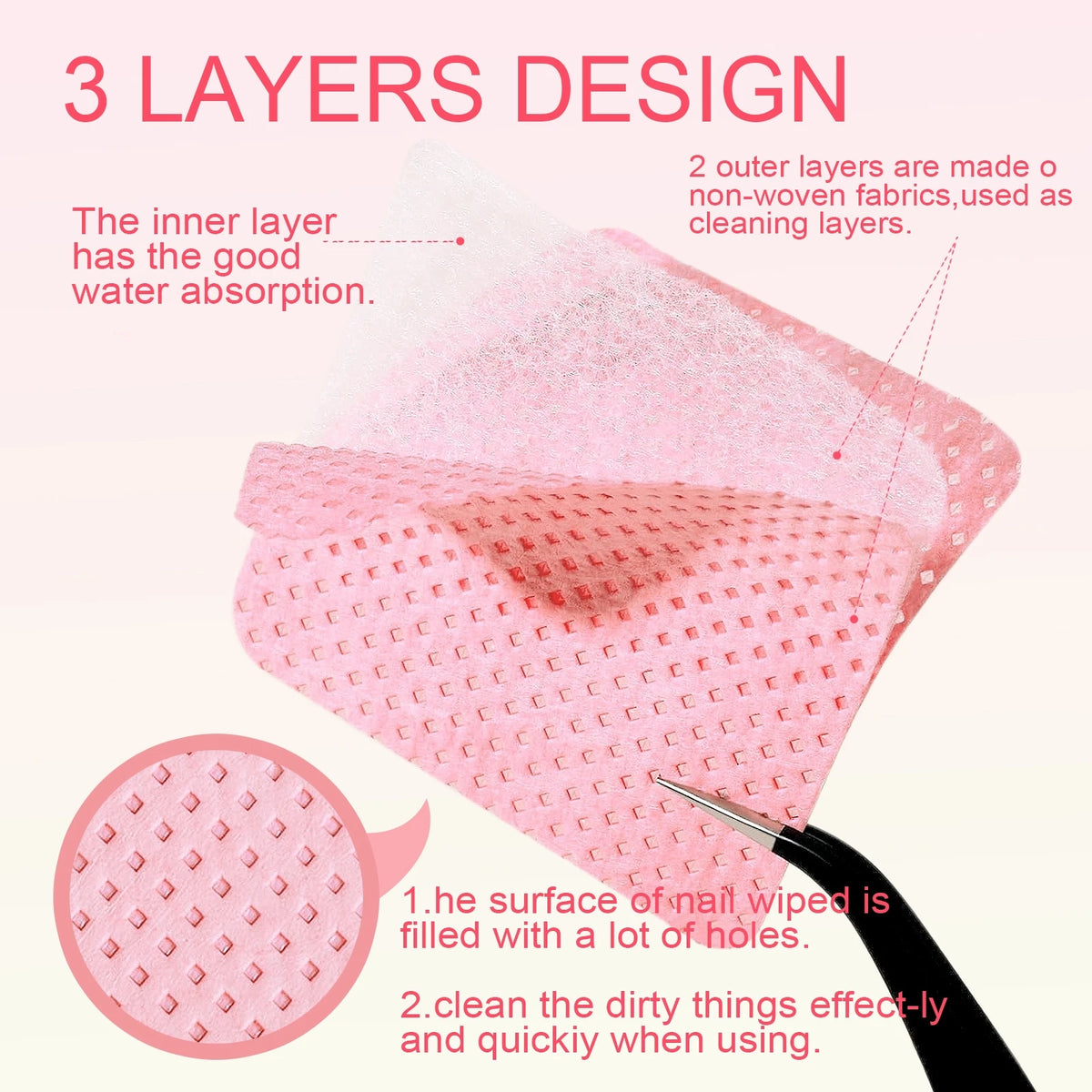 1080-Pack Lint-Free Nail Polish Remover Wipes | Salon & Home Nail Remover Wipes QXL