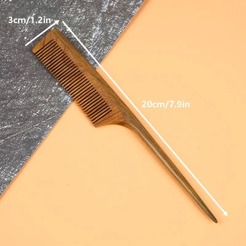 Sandalwood Pointed Tail Hair Comb 20cm | Handcrafted Wood Wooden Hair Comb QXL