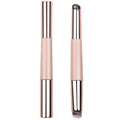 2-in-1 Silicone Lip & Concealer Brush | Wood Handle Travel Cap Lip & Concealer Brush QXL 1pc Pink