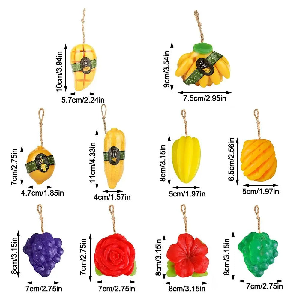 Mini Fruit-Shaped Soap | Moisturising Kids Bath Bar Gift Novelty Bar Soap QXL
