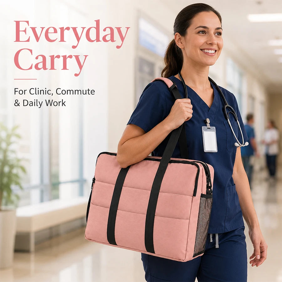 Waterproof Nurse Work Handbag | Multi-Compartment Tote Work Tote Bag QXL