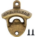 Vintage Wall-Mount Bottle Opener | Zinc Alloy Bar Tool Wall Mount Bottle Opener QXL Bronze