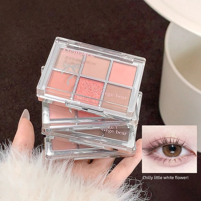 Pink Cherry Blossom 6-Color Eyeshadow Palette | Matte & Shimmer Eyeshadow Palette QXL