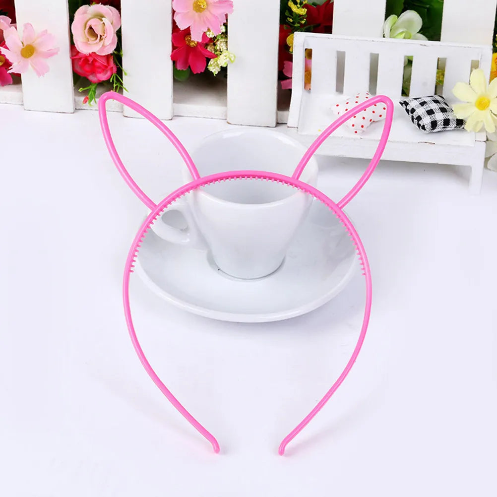12-Pack Bunny Ear Headbands – Assorted Colors Party Costume Costume Headband Set QXL
