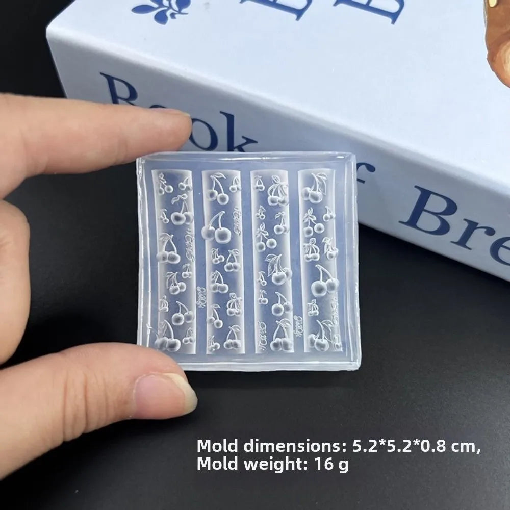 3D Cherry Silicone Nail Art Mold | DIY Manicure Template Nail Art Mold QXL