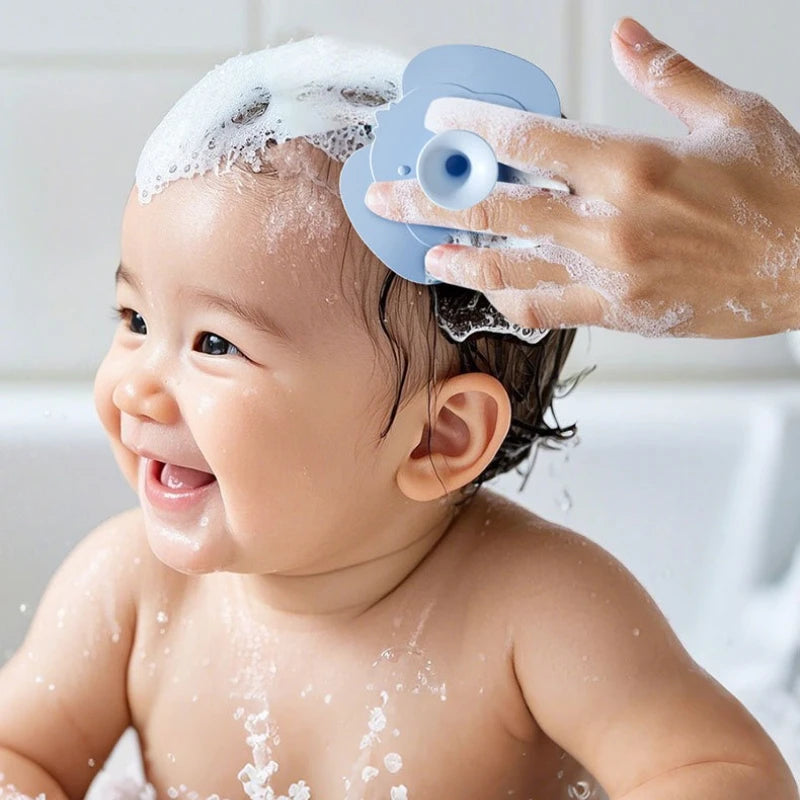 Baby Silicone Hair Wash Brush | Scalp Massage Shampoo Comb Baby Scalp Brush QXL