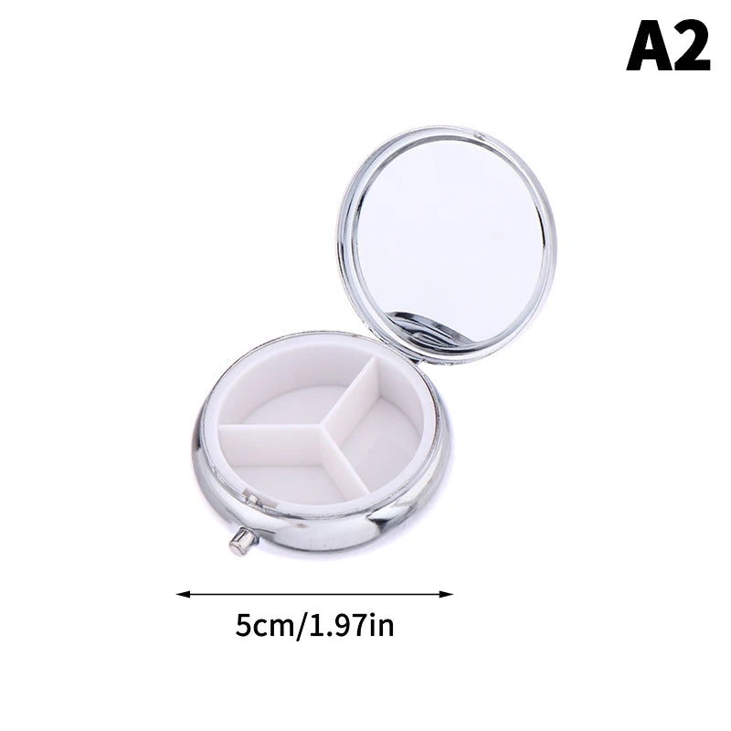 Waterproof Metal Pill Box | 2/3 Compartment Travel Case Travel Pill Organizer QXL A2