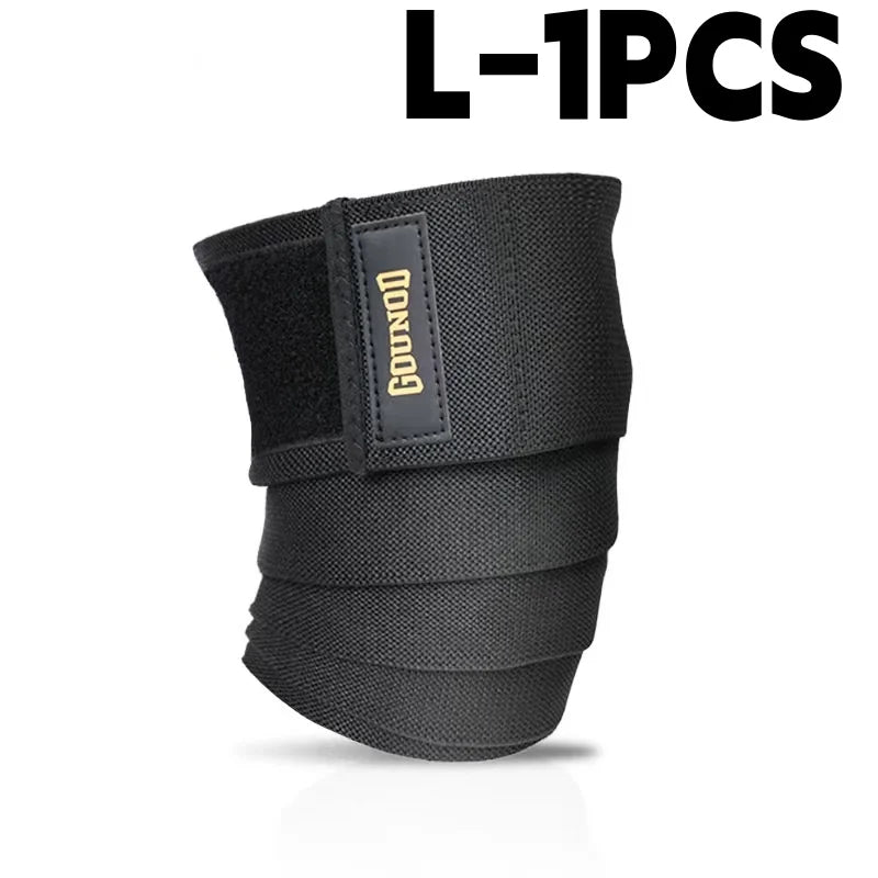 Elastic Knee Wrap Brace with Bandage Strap | Gym & Lifting Knee Wrap Brace QXL L-1PCS