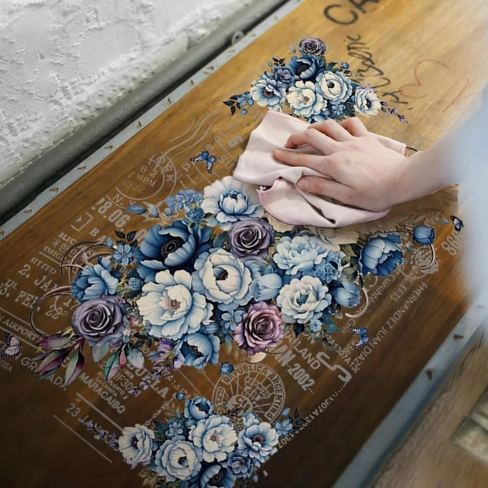 Cosmic Roses Rub-On Transfers for Furniture & Crafts | 3-Pack Rub-On Transfer Decals QXL