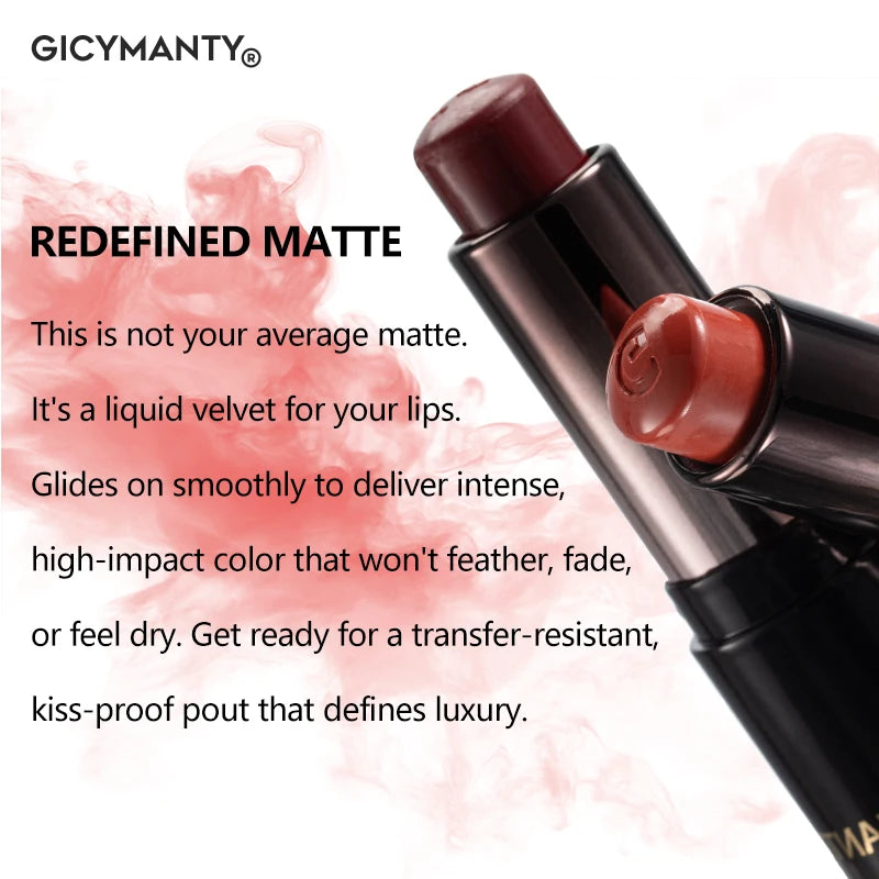 GICYMANTY Matte Lipstick | Transfer-Proof Long-Lasting Lip Stain Matte Lipstick QXL