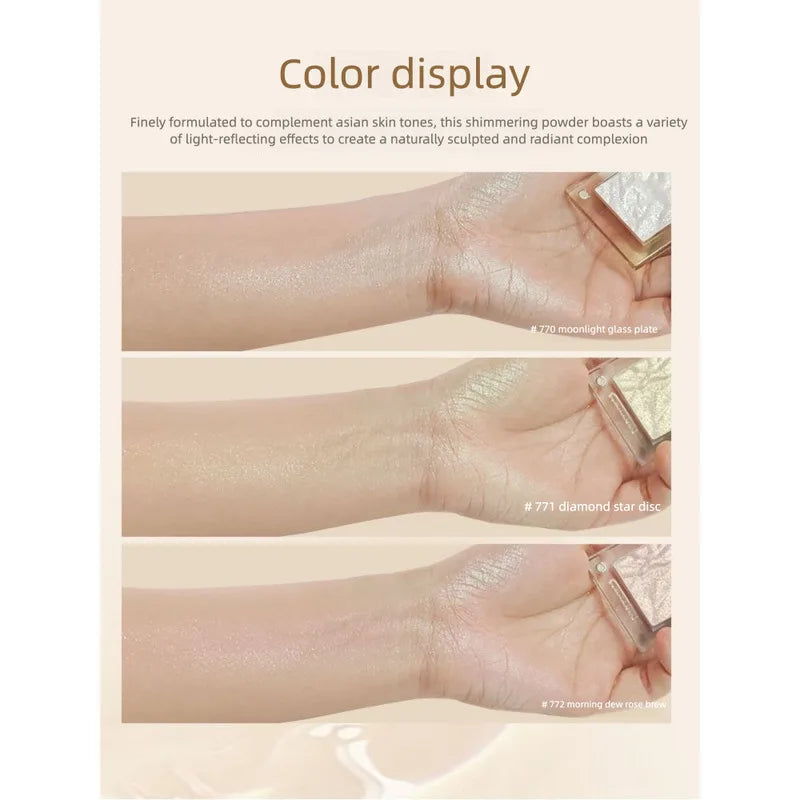 Water Ripple Highlighter Powder – Brightening Face Contour Highlighter Powder QXL