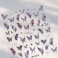 5D Silver Rhinestone Nail Stickers – Geometric & Heart Decals