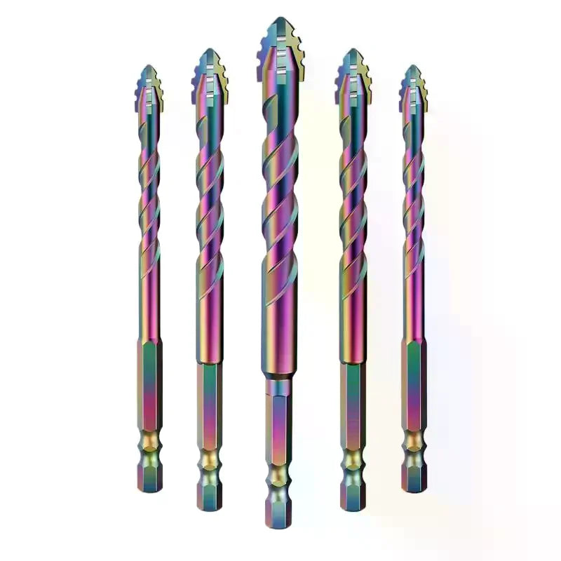 6–12mm 4-Flute Serrated Drill Bit Set | Tile, Glass & Metal Serrated Drill Bit Set QXL