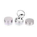 6g Empty Loose Powder Container with Sifter & Mirror | Travel Cosmetic Powder Jar QXL Silver