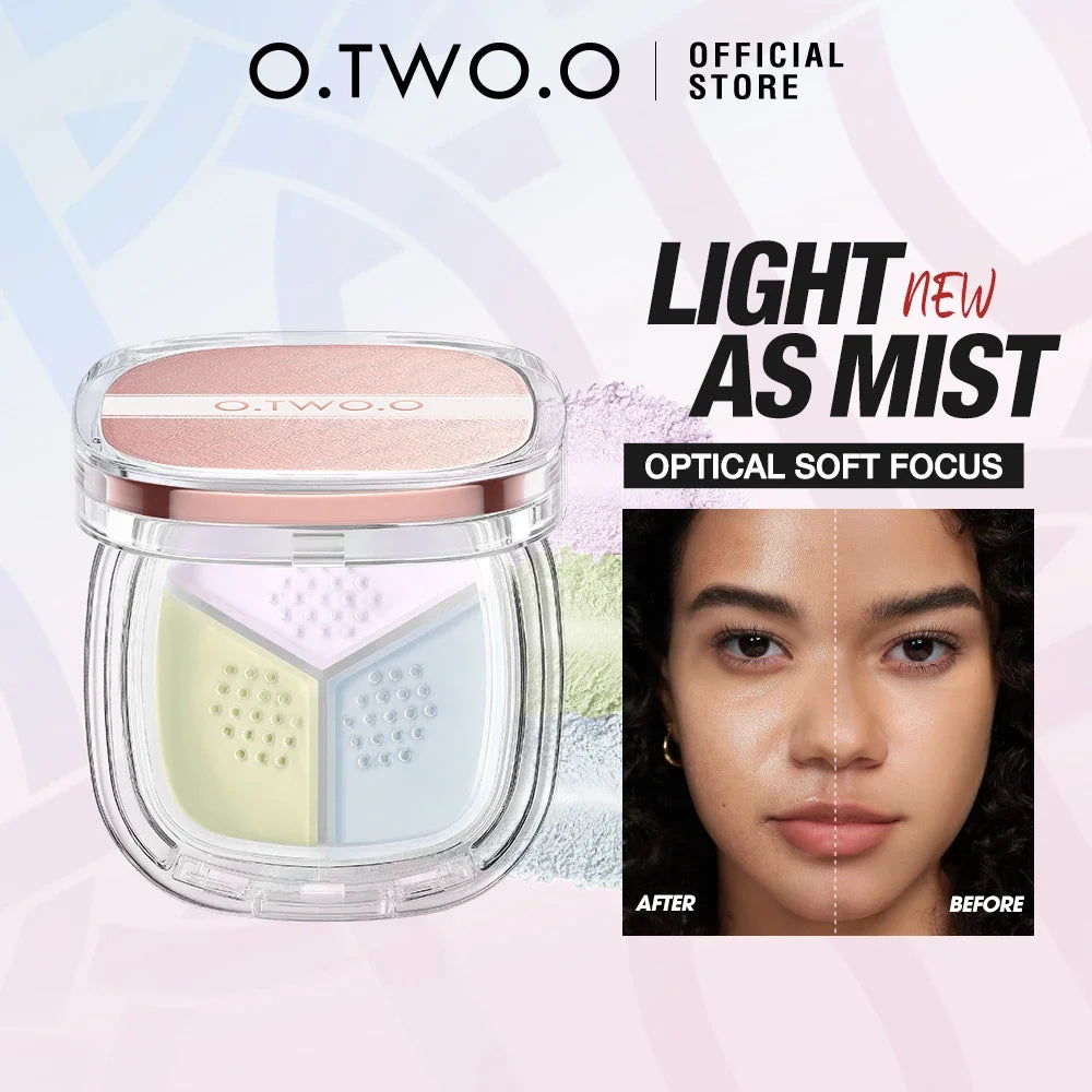 O.TWO.O Invisible Pore Setting Powder | Oil Control Matte Finish Loose Setting Powder QXL