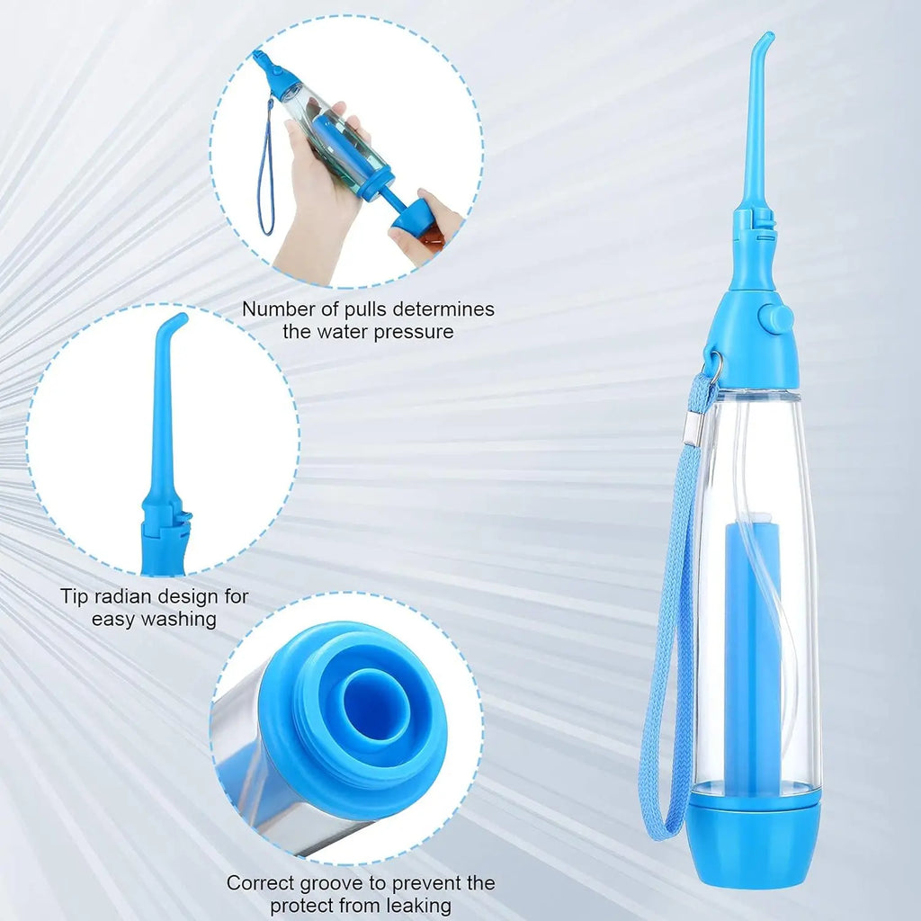 95ml Cordless Manual Water Flosser | Portable Oral Irrigator Oral Irrigator QXL