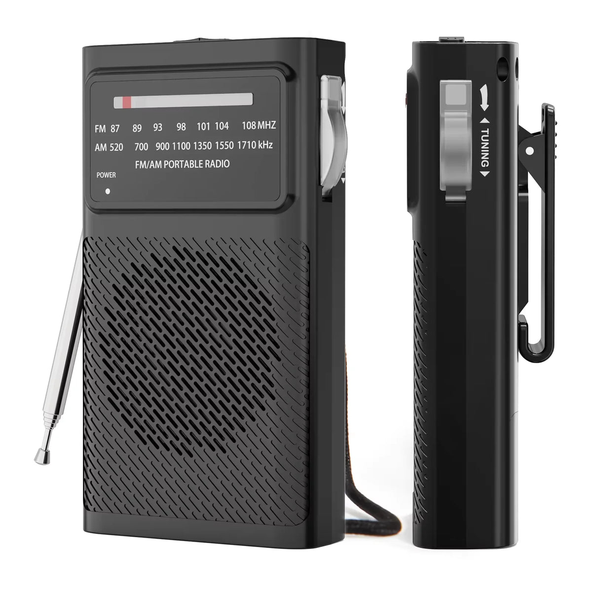 YITHOR Portable Mini AM FM Radio | Loud Speaker, AA Battery Portable AM/FM Radio QXL