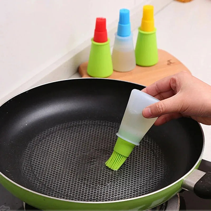 Silicone Oil Brush Bottle – Baking, Air Fryer & BBQ Silicone Basting Brush QXL